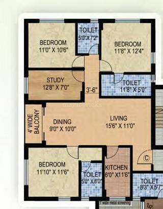 3 BHK FLAT FOR SALE AT  Svarna Rishi Ecoview,  ACTION AREA 2, NEW TOWN, Kolkata