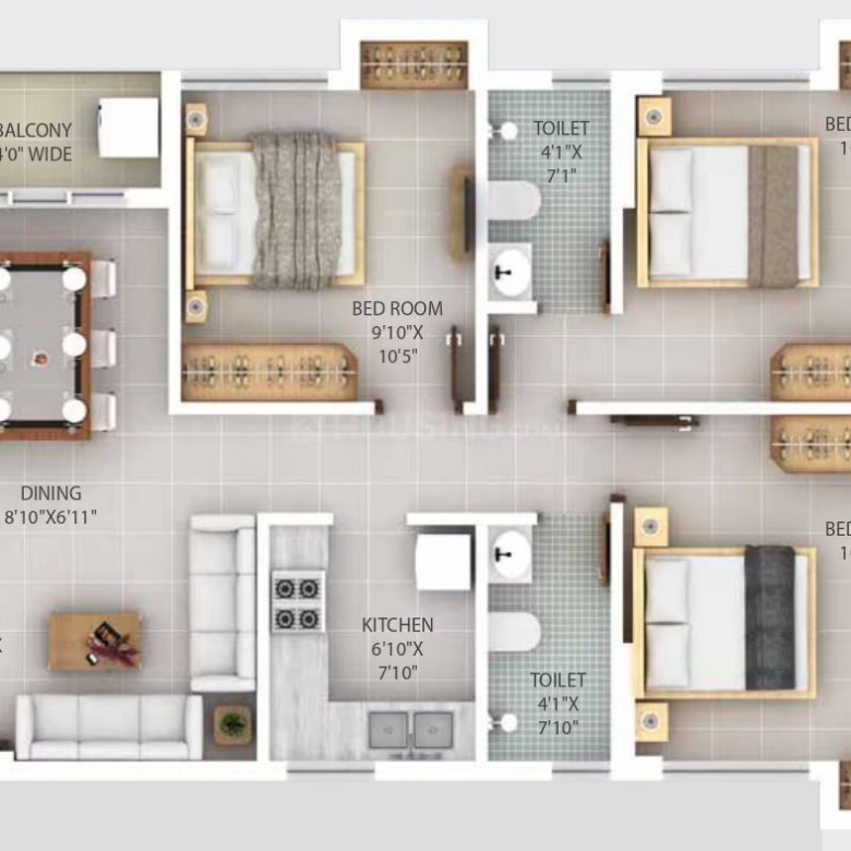 Southern Woods | 2 & 3 BHK Apartments with Private Terraces | Garia, Kolkata
