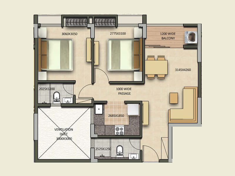 Floor-Plan-3-Sampurna-Kolkata-5277571_600_800 Signum Sampurna by Signum Group & Jai Vinayak Group — Agarpara, B.T. Road, Kolkata