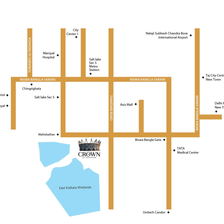 Crown at Aquaview by Sugam Group, Diamond Group & Purti Realty — Mahisbathan, Sector V, Kolkata