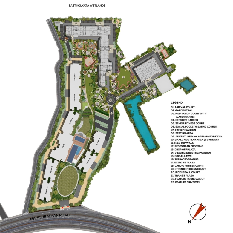 Crown at Aquaview by Sugam Group, Diamond Group & Purti Realty — Mahisbathan, Sector V, Kolkata