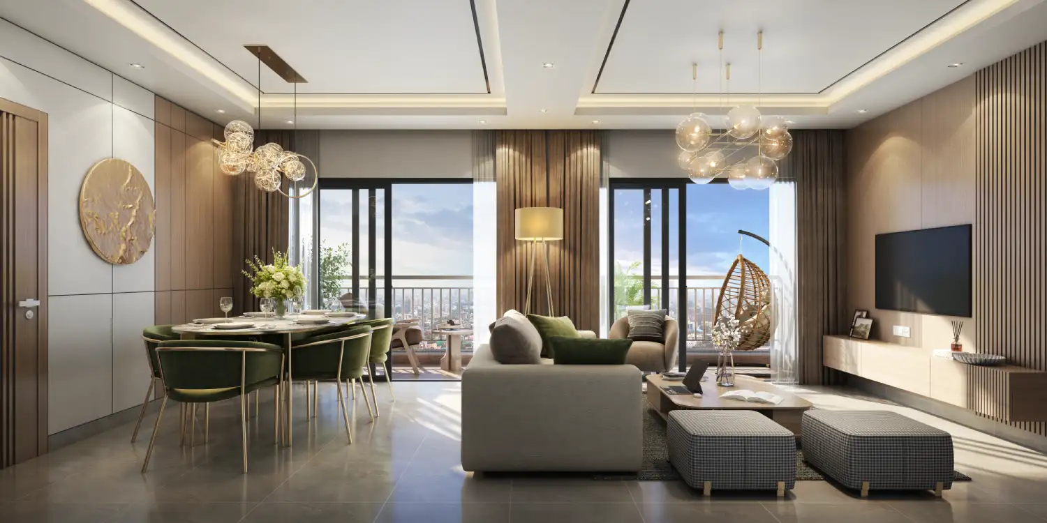 LIVING_ROOM DTC Downtown Rajarhat — 2, 3 & 4 BHK Residences on Rajarhat Main Road, North 24 Parganas, Kolkata