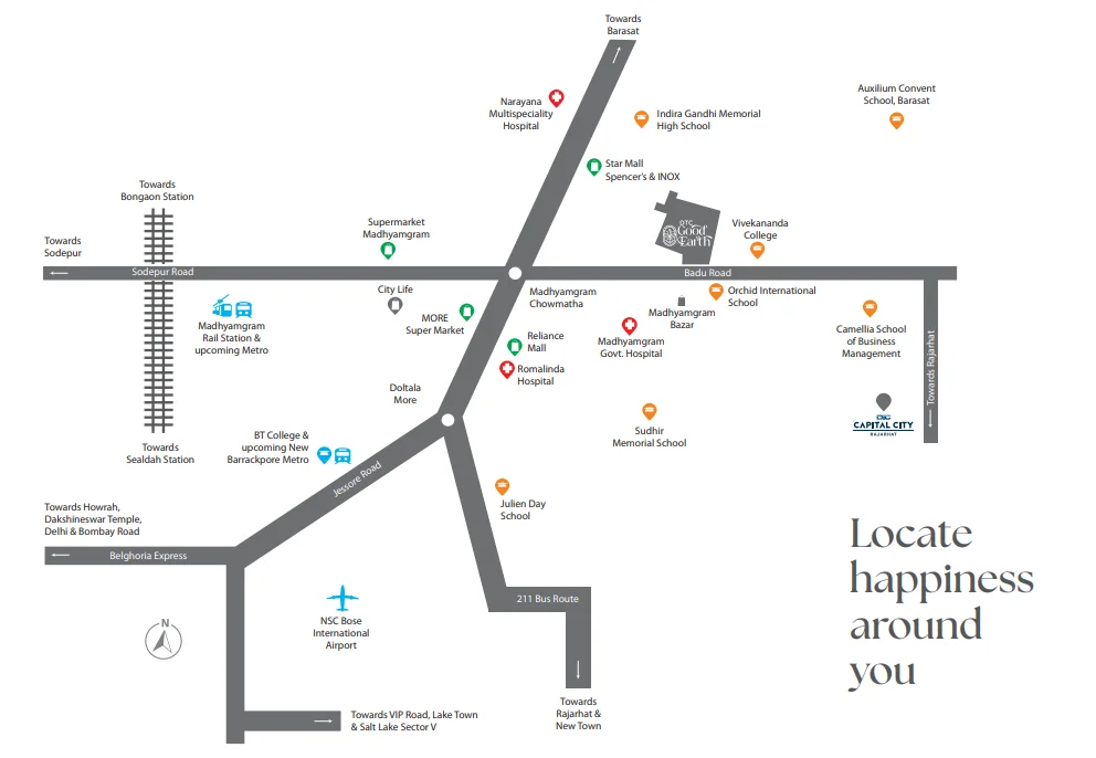 DTC Good Earth — 2 & 3 BHK Residences on Badu Road, Madhyamgram, North Kolkata