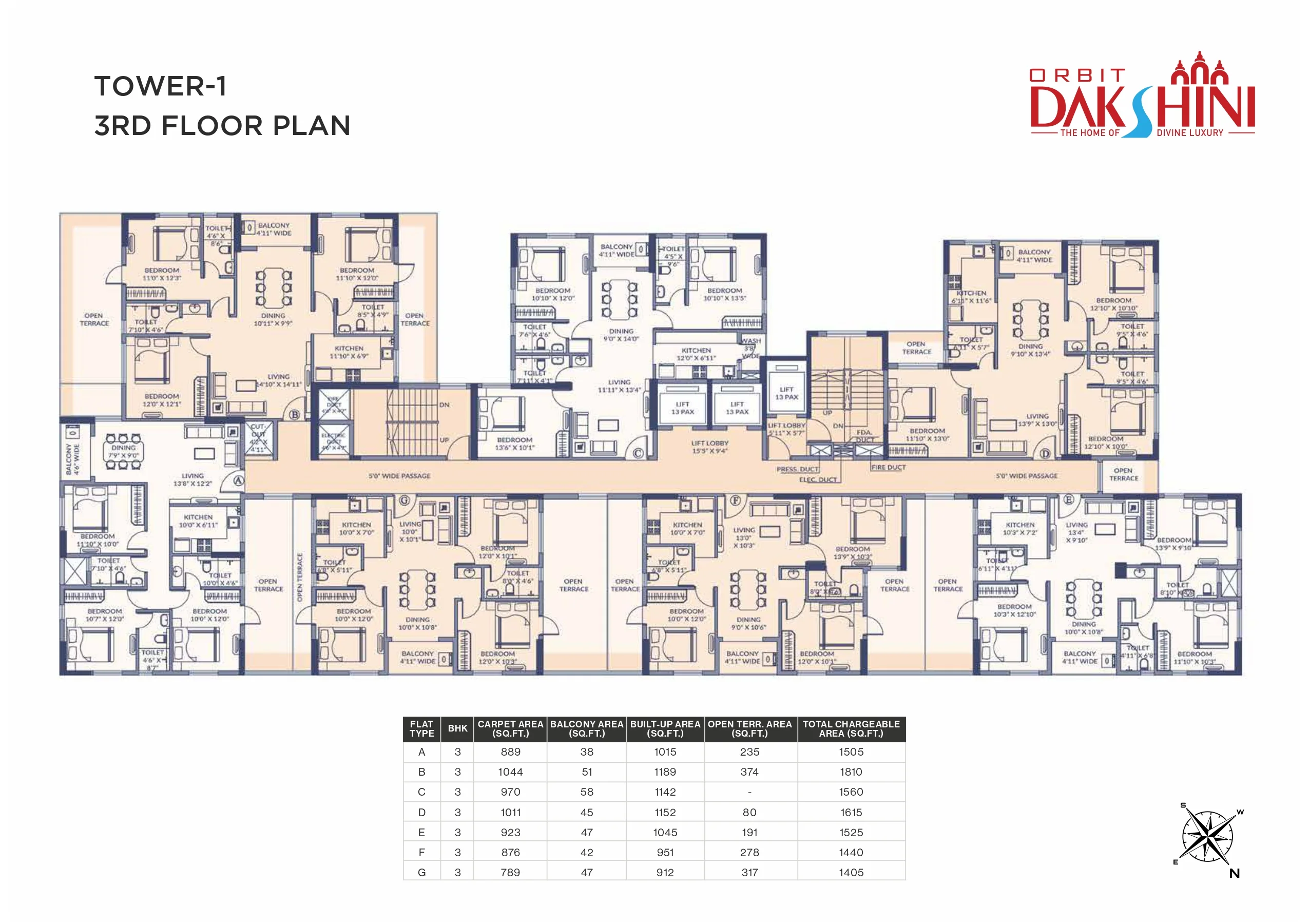 Orbit Dakshini — Luxury 3 BHK Residences | Dakshineshwar, North Kolkata